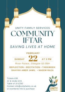 Unity Family Services Community Iftar 2026 poster